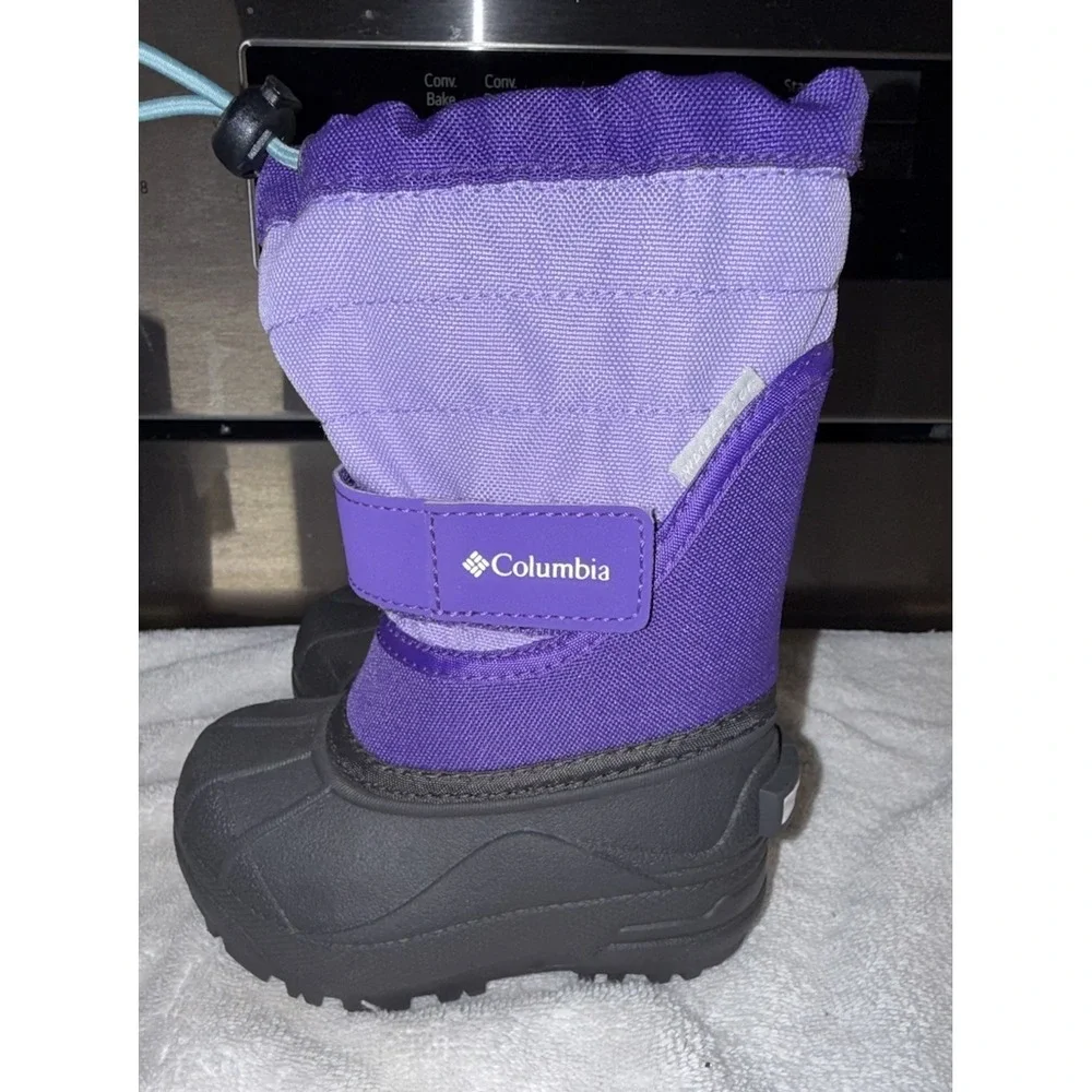 Columbia Powderbug Plus II‎ Snow Boot Little Kids / Youth Size 6 Purple Girls